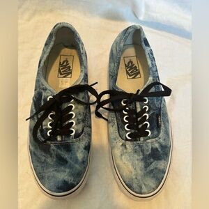 VANS ACID WASH SHOES Blue White Tie Dye Lace Up shoes |Mens 9.5 | Womens 11|